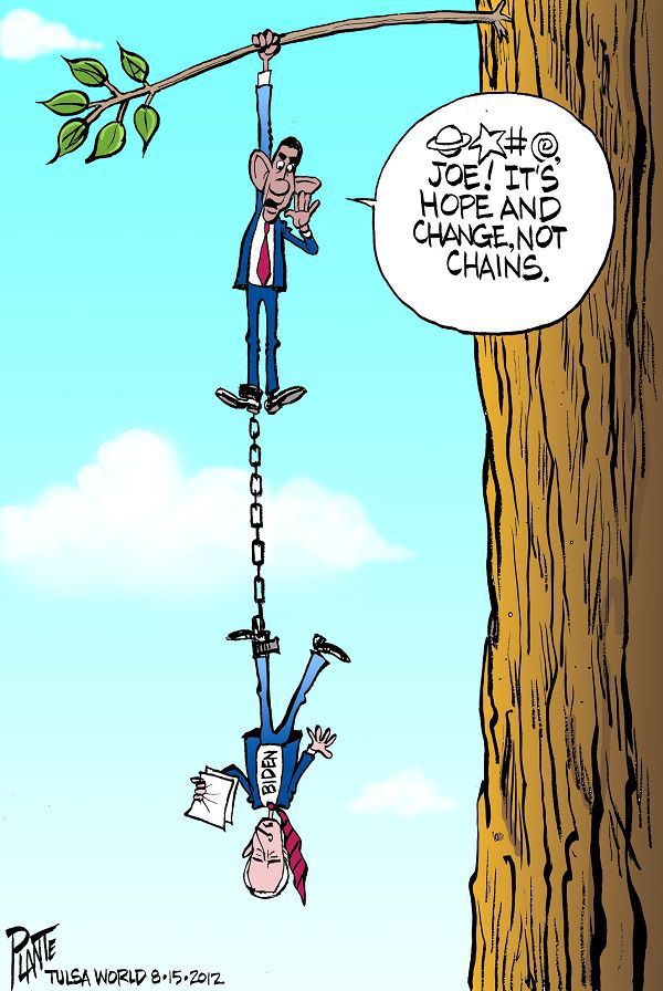 Bruce Plante cartoon from August 2012: Obama and Biden